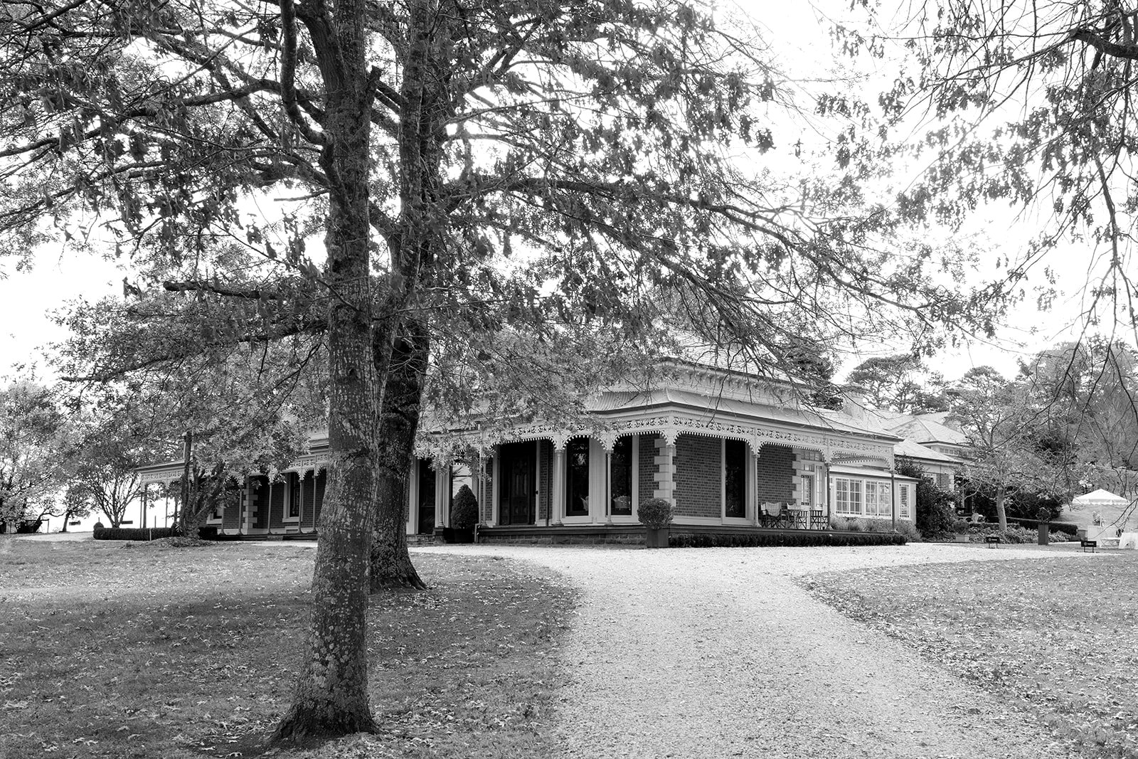 Garden marquee dining setting at St Agnes, Kyneton